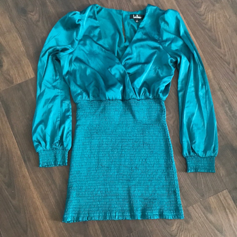 Lulus Silk Turquoise Dress 👗